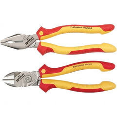 Wiha - Plier Sets Set Type: Combination Pliers; Cutting Pliers Number of Pieces: 2 - Exact Tool & Supply