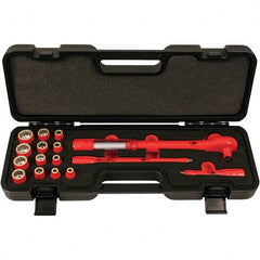 Wiha - 16 Piece Adjustable Torque Wrench & Socket Set - Exact Tool & Supply