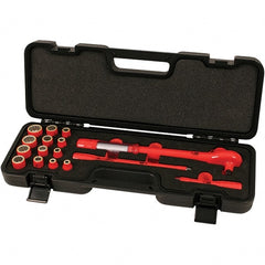 Wiha - 16 Piece Adjustable Torque Wrench & Socket Set - Exact Tool & Supply