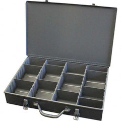 Durham - Adjustable Compartment Gray Small Parts Compartment Box - Exact Tool & Supply