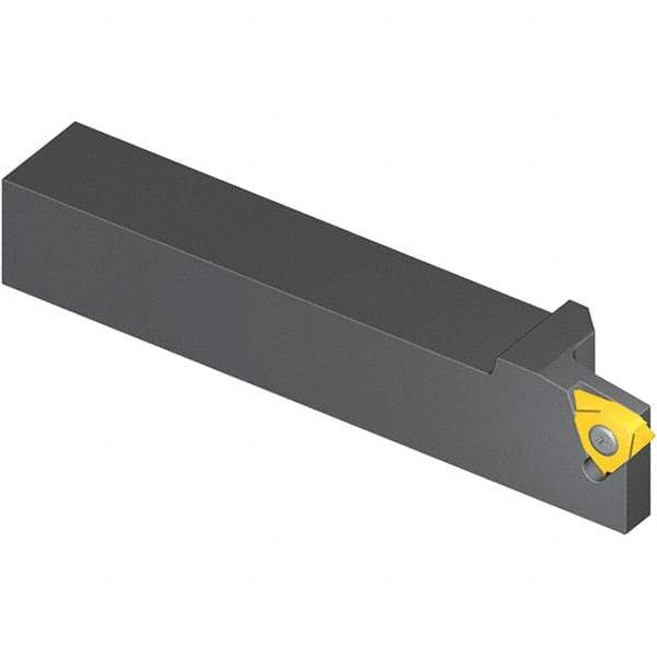 Vargus - External Thread, Left Hand Cut, 12mm Shank Width x 12mm Shank Height Indexable Threading Toolholder - 80mm OAL, 3VEL Insert Compatibility, NL Toolholder, Series Slim Throat - Exact Tool & Supply