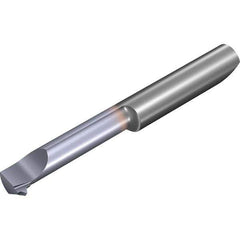 Vargus - 16mm Cutting Depth, 6.3mm Diam, Internal Thread, Solid Carbide, Single Point Threading Tool - TiCN Finish, 42mm OAL, 6mm Shank Diam, 2.9mm Projection from Edge, 1mm Max Pitch, 60° Profile Angle - Exact Tool & Supply