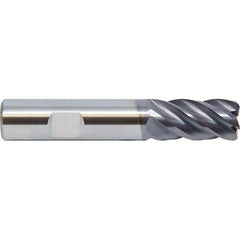 M.A. Ford - 1", 5 Flute, Single End, Solid Carbide, 0.06" Corner Radius End Mill - 4" OAL, 38° Helix, Right Hand Flute, 1-1/2" LOC, Right Hand Cut - Exact Tool & Supply