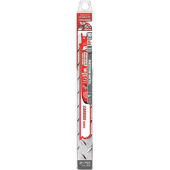 Freud - 9" Long x 1" Thick, Carbide Reciprocating Saw Blade - Straight Profile, 10 TPI, Toothed Edge, Tang Shank - Exact Tool & Supply
