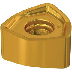 Seco - 218.21230TR MD17 Grade MP3000 Carbide Milling Insert - TiAlN Finish, 6.02mm Thick, 1/2" Inscribed Circle, 1.6mm Corner Radius - Exact Tool & Supply