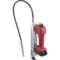 Alemite - 10,000 Max psi, Flexible Battery-Operated Grease Gun - 16 oz Capacity, 1/8 Thread Outlet, 3-Way, Bulk, Cartridge & Filler Pump, Includes (1) Lithium Ion Battery, Battery Charger, Grease Gun & 36" Whip Hose - Exact Tool & Supply