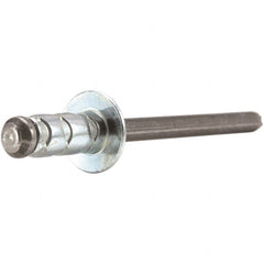 STANLEY Engineered Fastening - Size 6 Large Flange Head Aluminum Multi Grip Blind Rivet - Exact Tool & Supply