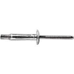 STANLEY Engineered Fastening - Size 6 Dome Head Aluminum Structural with Locking Stem Blind Rivet - Aluminum Mandrel, 0.187" to 3/8" Grip, 3/16" Head Diam, 0.204" to 0.209" Hole Diam, 0.103" Body Diam - Exact Tool & Supply