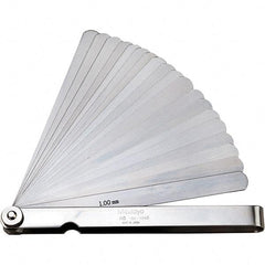 Mitutoyo - Feeler Gages   Thickness (mm): 1.0000    Leaf Length (mm): 150.00 - Exact Tool & Supply