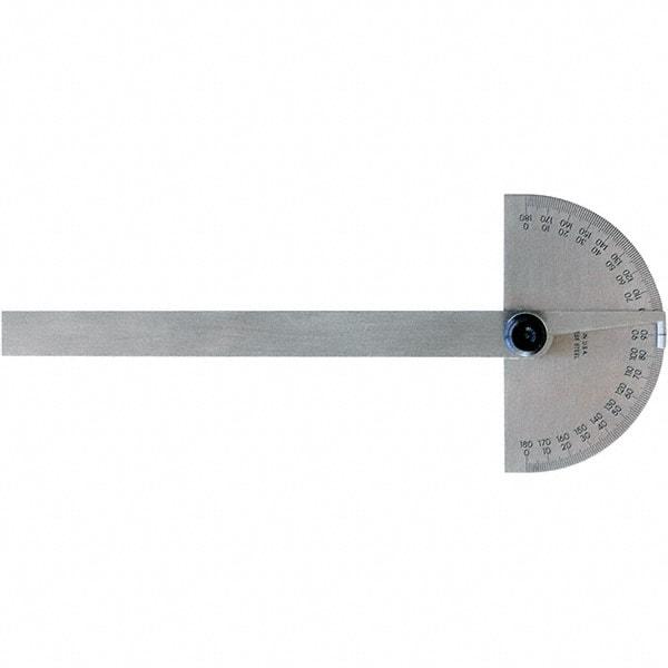 Mitutoyo - Round & Rectangular Head Protractors Head Type: Round Blade Length (Inch): 6 - Exact Tool & Supply