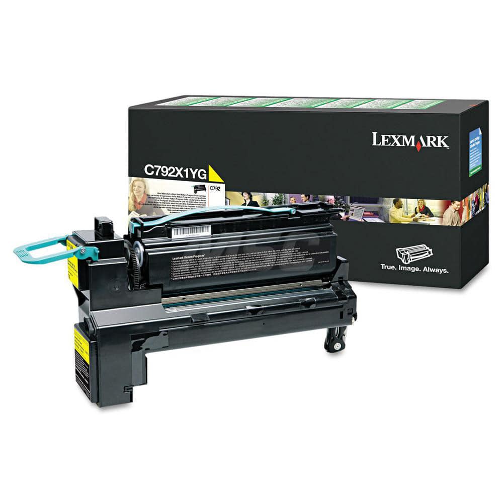 Lexmark - Office Machine Supplies & Accessories; Office Machine/Equipment Accessory Type: Toner Cartridge ; For Use With: Lexmark C792de; C792dhe; C792dte; C792e ; Color: Yellow - Exact Tool & Supply
