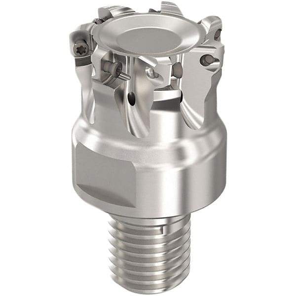 Seco - 30mm Cut Diam, 0.8mm Max Depth, M20 Modular Connection Indexable High-Feed End Mill - Screw Holding Method, LP..06 Insert, R217.21 Toolholder, Through Coolant - Exact Tool & Supply