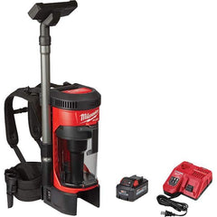 Milwaukee Tool - 1 Gal Capacity, Cordless Backpack Vacuum Cleaner - Exact Tool & Supply