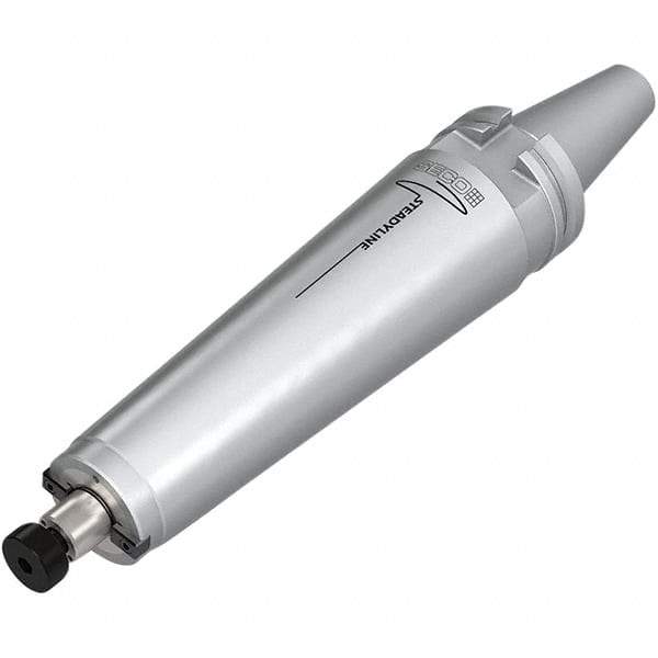 Seco - CAT40 Dual Contact Taper Shank 3/4" Pilot Diam Shell Mill Holder - 8-1/4" Flange to Nose End Projection, 1-3/4" Nose Diam, Through-Spindle & DIN Flange Coolant - Exact Tool & Supply