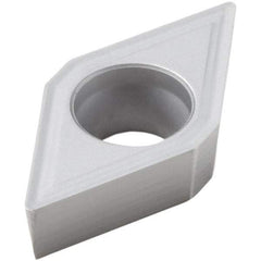 Seco - DCGT32.51 M3 Grade HX Carbide Turning Insert - Uncoated, 55° Diamond, 3/8" Inscr Circle, 0.016" Corner Radius - Exact Tool & Supply