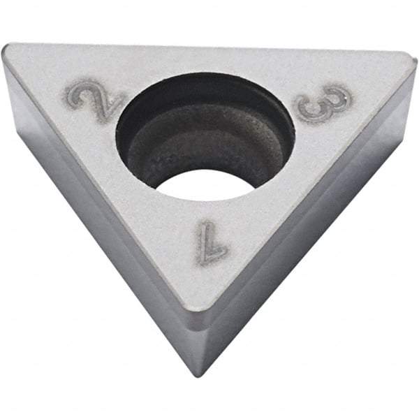 Seco - TCGW1.81.5 Grade CBN010 PCBN Turning Insert - Uncoated, 60° Triangle, 0.016" Corner Radius - Exact Tool & Supply