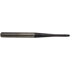 Emuge - 4mm Diam, 2.8mm LOC, 2 Flute Solid Carbide Ball End Mill - TiAlN Finish, Single End, 80mm OAL, 6mm Shank Diam, Ball Flute - Exact Tool & Supply