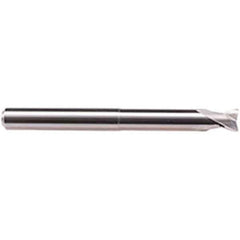 Emuge - 10mm Diam, 8mm LOC, 2 Flute Solid Carbide Roughing & Finishing End Mill - Uncoated, 100mm OAL, 10mm Shank Diam, Cylindrical Shank, 30° Helix, Long Length - Exact Tool & Supply