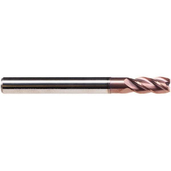 Emuge - 16mm Diam, 32mm LOC, 4 Flute Solid Carbide Roughing & Finishing End Mill - TiAlN Finish, 92mm OAL, 16mm Shank Diam, Cylindrical Shank, 38° Helix, Long Length - Exact Tool & Supply