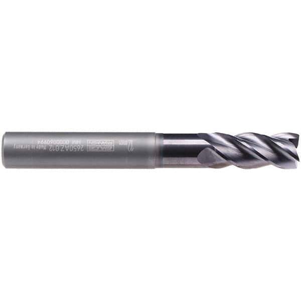 Emuge - 8mm Diam, 19mm LOC, 4 Flute Solid Carbide Roughing & Finishing End Mill - TiAlN Finish, 68mm OAL, 8mm Shank Diam, Cylindrical Shank, 40° Helix, Extra Long Length - Exact Tool & Supply