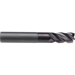 Emuge - 20mm Diam, 38mm LOC, 4 Flute Solid Carbide Roughing & Finishing End Mill - TiAlN Finish, 126mm OAL, 20mm Shank Diam, Weldon Shank, 40° Helix, Extra Long Length - Exact Tool & Supply