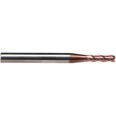 Emuge - 10mm Diam, 30mm LOC, 3 Flute Solid Carbide Roughing & Finishing End Mill - TiAlN Finish, 80mm OAL, 10mm Shank Diam, Cylindrical Shank, 38° Helix, Centercutting, Extra Long Length - Exact Tool & Supply