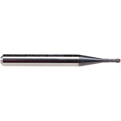 Emuge - 5mm Diam, 5mm LOC, 2 Flute Solid Carbide Roughing & Finishing End Mill - TiAlN Finish, 57mm OAL, 6mm Shank Diam, Cylindrical Shank, 30° Helix, Stub Length - Exact Tool & Supply