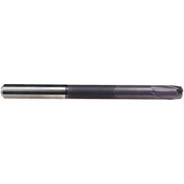 Emuge - 10mm Diam, 8mm LOC, 2 Flute Solid Carbide Roughing & Finishing End Mill - TiAlN Finish, 120mm OAL, 10mm Shank Diam, Cylindrical Shank, 30° Helix, Extra Long Length - Exact Tool & Supply