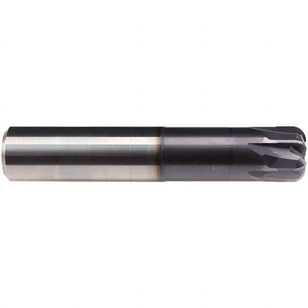 Emuge - 16mm Diam, 8mm LOC, 4 Flute Solid Carbide Roughing & Finishing End Mill - TiAlN Finish, 92mm OAL, 16mm Shank Diam, Cylindrical Shank, 0° Helix, Stub Length - Exact Tool & Supply