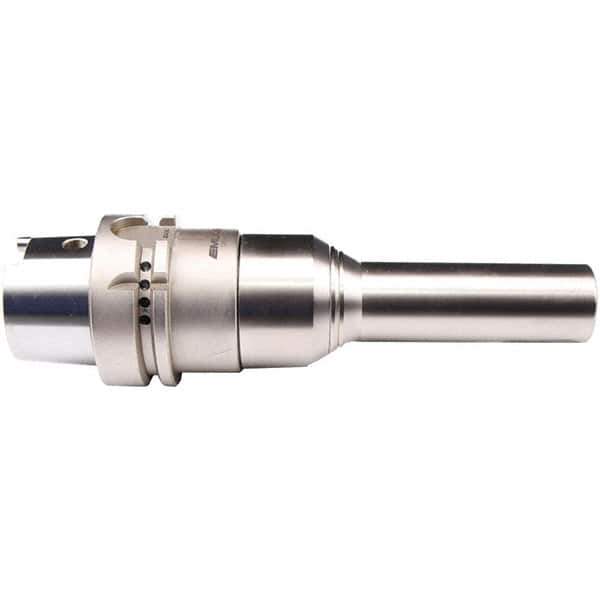 Emuge - HSK63A Taper Shank, 9/16" Hole Diam x 30mm Nose Diam Milling Chuck - 178mm Projection, Through-Spindle Coolant, Balanced to 20,000 RPM - Exact Tool & Supply