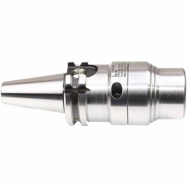 Emuge - ISO30 Taper Shank, 9/16" Hole Diam x 40mm Nose Diam Milling Chuck - 92mm Projection, Through-Spindle Coolant, Balanced to 20,000 RPM - Exact Tool & Supply