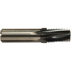 Emuge - 2 - 11-1/2 NPT, 0.772" Cutting Diam, 5 Flute, Solid Carbide Helical Flute Thread Mill - External Thread, 1.26" LOC, 3-3/4" OAL, 3/4" Shank Diam - Exact Tool & Supply