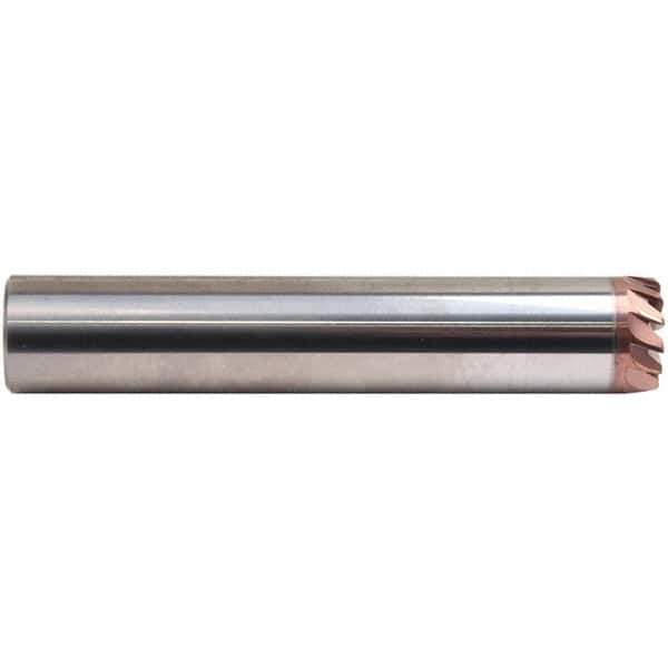 Emuge - 8° Taper Angle per Side, 15mm Small End Diam, 3.5mm LOC, Solid Carbide 9 Flute Tapered Corner Radius End Mill - TiAlN Finish, 108mm OAL, 16mm Shank Diam, Spiral Flute, 20° Helix - Exact Tool & Supply