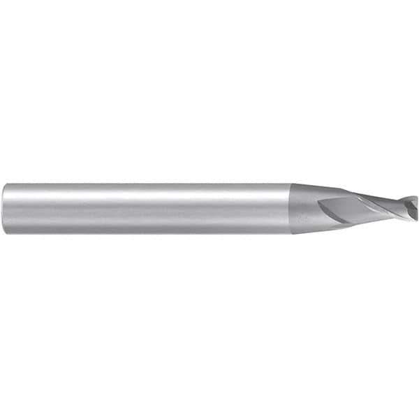 Emuge - 8° Taper Angle per Side, 5mm Small End Diam, 10mm LOC, Solid Carbide 2 Flute Tapered Corner Radius End Mill - 83mm OAL, 12mm Shank Diam, Spiral Flute, 30° Helix - Exact Tool & Supply