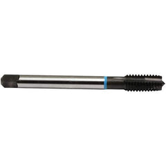 Emuge - 9/16-18 UNF, 3 Flutes, Plug Chamfer, Nitride Finish, High Speed Steel Spiral Point STI Tap - 0.48" Shank Diam, 0.36" Square Size, 3B Class of Fit, Series Rekord B-VA - Exact Tool & Supply