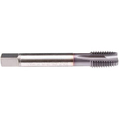 Emuge - 7/8-9 UNC 4 Flute 2B/3B Plug Spiral Flute Tap - High Speed Steel, TiCN Finish, 5.512" OAL, Right Hand Flute, Right Hand Thread, Series CU499300 - Exact Tool & Supply