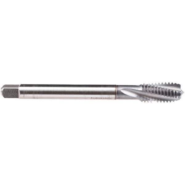 Emuge - 1/2-13 UNC 4 Flute BT Modified Bottoming Spiral Flute Tap - High Speed Steel, TiCN Finish, 4.331" OAL, Right Hand Flute, Right Hand Thread, Series CU459600 - Exact Tool & Supply