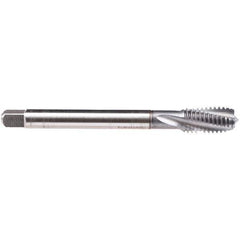 Emuge - 1/2-13 UNC 4 Flute BT Modified Bottoming Spiral Flute Tap - High Speed Steel, TiCN Finish, 4.331" OAL, Right Hand Flute, Right Hand Thread, Series CU459600 - Exact Tool & Supply