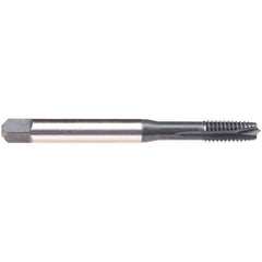 Emuge - #5-44 UNF 3 Flute 2B/3B Plug Spiral Flute Tap - High Speed Steel, NE2 Finish, 2.205" OAL, Right Hand Flute, Right Hand Thread, Series BU497300 - Exact Tool & Supply