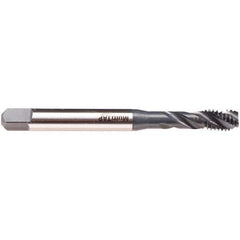 Emuge - #4-48 UNF 2 Flute 2B/3B Modified Bottoming Spiral Flute Tap - High Speed Steel, NE2 Finish, 2.205" OAL, Right Hand Flute, Right Hand Thread, Series BU533200 - Exact Tool & Supply