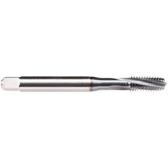 Emuge - 6-32 UNC 3 Flute BT Modified Bottoming Spiral Flute Tap - High Speed Steel, TiCN Finish, 2.205" OAL, Right Hand Flute, Right Hand Thread, Series BU459600 - Exact Tool & Supply