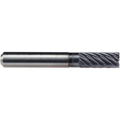Emuge - 6mm Diam, 13mm LOC, 6 Flute Solid Carbide Roughing & Finishing End Mill - TiAlN Finish, 57mm OAL, 6mm Shank Diam, Cylindrical Shank, 40° Helix, Long Length - Exact Tool & Supply