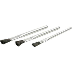 Brush Research Mfg. - 1/2" Long x 1/2" Wide Horsehair Acid Brush - 6" Overall Length, Tin Handle - Exact Tool & Supply