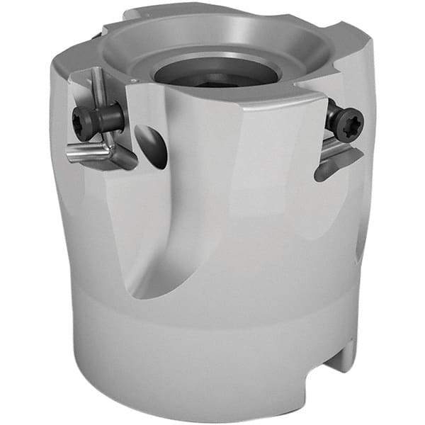 Seco - 6 Inserts, 40mm Cut Diam, 16mm Arbor Diam, 8mm Max Depth of Cut, Indexable Square-Shoulder Face Mill - 90° Lead Angle, 40mm High, LOEX08.. Insert Compatibility, Through Coolant, Series 220.94-08 - Exact Tool & Supply