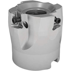 Seco - 6 Inserts, 40mm Cut Diam, 16mm Arbor Diam, 8mm Max Depth of Cut, Indexable Square-Shoulder Face Mill - 90° Lead Angle, 40mm High, LOEX08.. Insert Compatibility, Through Coolant, Series 220.94-08 - Exact Tool & Supply