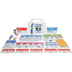 PRO-SAFE - 70 Piece, 10 Person, Industrial First Aid Kit - Plastic Container - Exact Tool & Supply