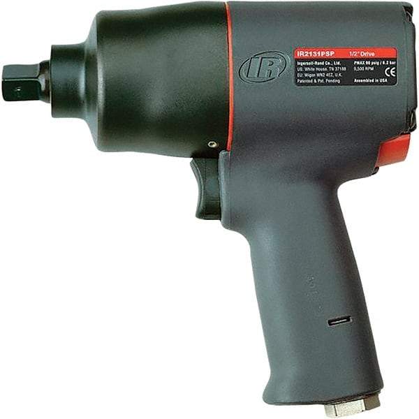 Ingersoll-Rand - 1/2" Drive, 9,500 RPM, 600 Ft/Lb Torque Impact Wrench - Pistol Grip Handle, 1,250 IPM, 23 CFM, 90 psi, 1/4" NPTF Inlet - Exact Tool & Supply