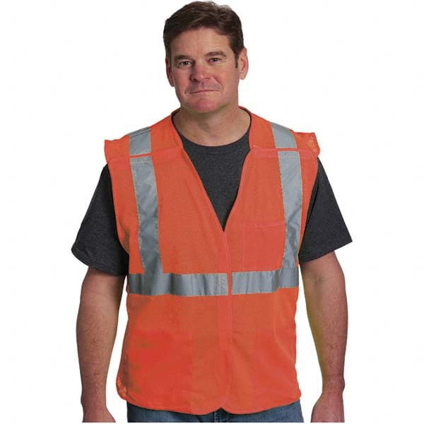 PIP - Size 3XL Orange Mesh Breakaway High Visibility Vest - Exact Tool & Supply
