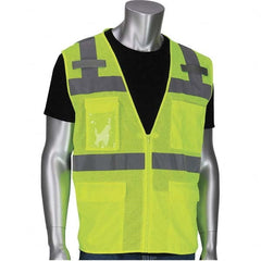 PIP - Size S Yellow Mesh Surveyor's High Visibility Vest - Exact Tool & Supply