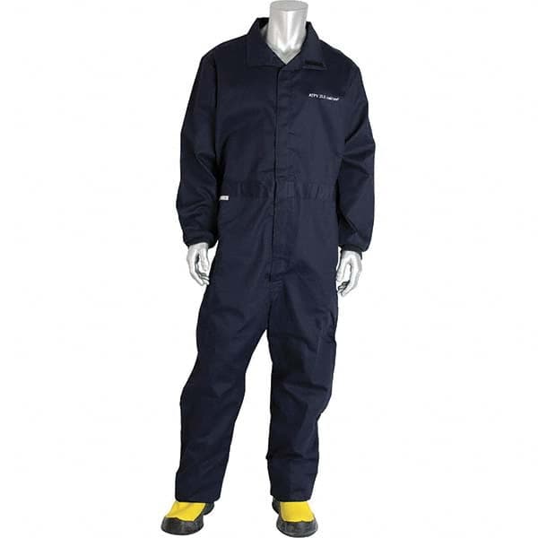 PIP - Size XL Navy Blue HRC 3 25 cal/cm2 Arc Flash Flame Resistant/Retardant Coveralls - Exact Tool & Supply